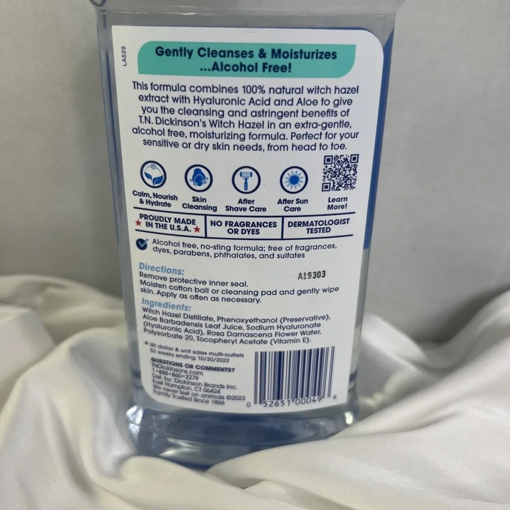 T.N. Dickinson's‎ Witch Hazel Face & Body Astringent Oil Removal 16 Oz